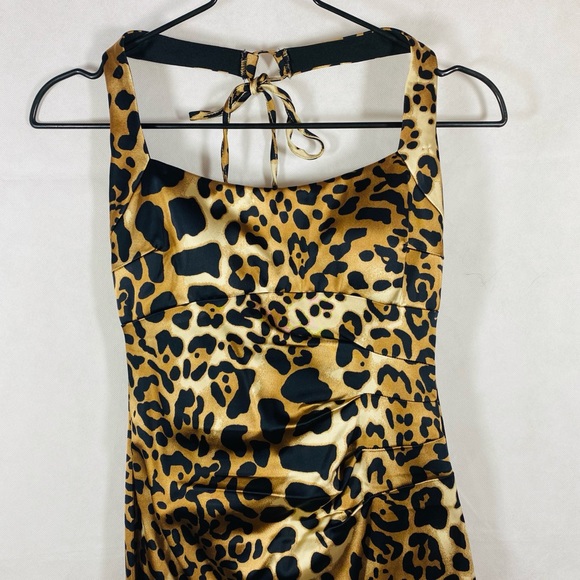 Cache Sexy Cheetah Halter Bodycon Dress - Picture 2 of 5